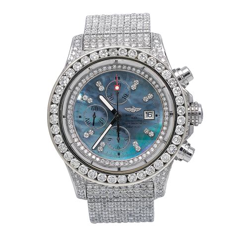 real diamond breitling watch|Breitling watches with diamond bezel.